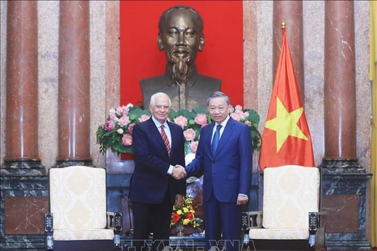 Chủ tịch nước Tô Lâm tiếp Phó Chủ tịch Ủy ban châu Âu Josep Borrell Fontelles