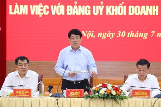 Thường trực Ban Bí thư Lương Cường làm việc với Đảng ủy Khối Doanh nghiệp Trung ương