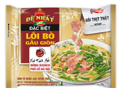 Acecook Việt Nam kết hợp cùng Phở Khôi Hói mang Phở Đệ Nhất hương vị phở lõi bò gầu giòn trứ danh đến mọi nhà