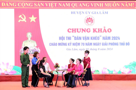 Xã Đa Tốn giành giải xuất sắc chung khảo Hội thi "Dân vận khéo” huyện Gia Lâm