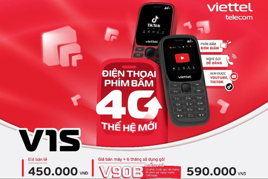 Viettel ra mắt điện thoại 4G V1S có tính năng đặc biệt giá chỉ từ 590.000 đồng