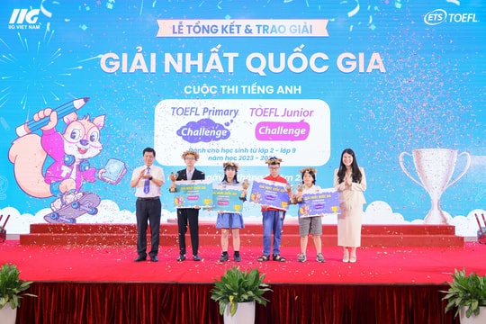 32 thí sinh đạt giải cuộc thi tiếng Anh TOEFL Primary Challenge và TOEFL Junior Challenge