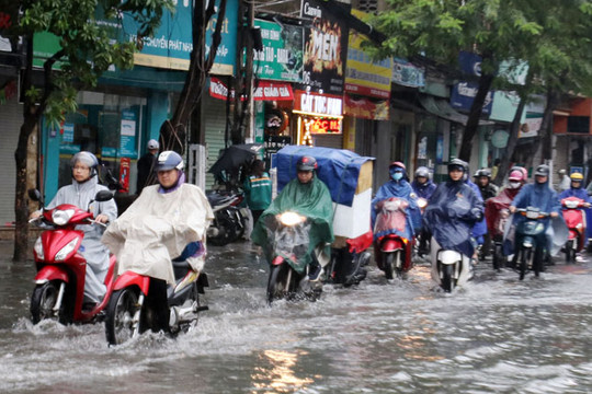 Hà Nội có mưa vừa, mưa to trong cả ngày