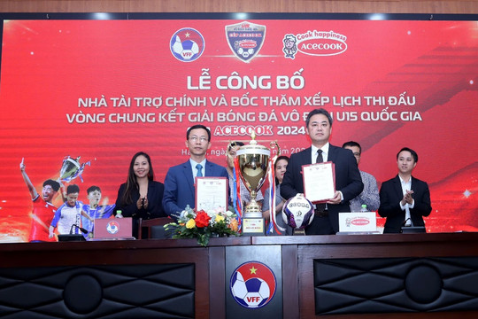 Công bố nhà tài trợ chính Giải bóng đá vô địch U15 quốc gia - Cúp Acecook 2024