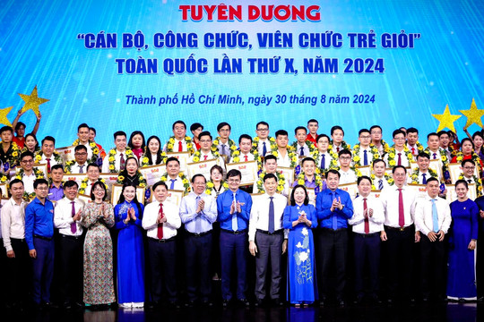 Tuyên dương 85 cán bộ, công chức, viên chức trẻ giỏi toàn quốc năm 2024