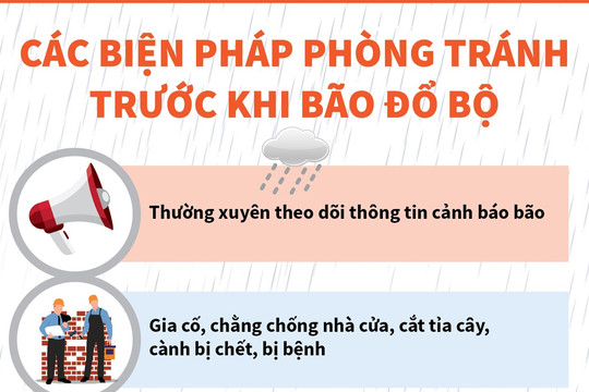 Các biện pháp phòng tránh trước khi bão đổ bộ