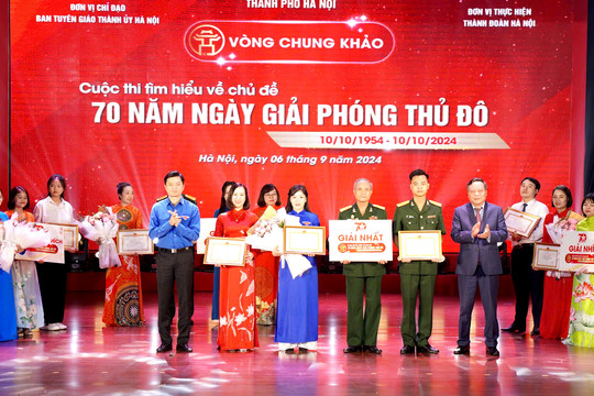 “Tôi yêu Hà Nội” xuất sắc giành giải Nhất cuộc thi tìm hiểu 70 năm Ngày Giải phóng Thủ đô