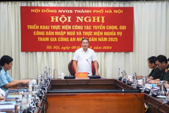 Năm 2025, Hà Nội dự kiến có 3.800 công dân nhập ngũ