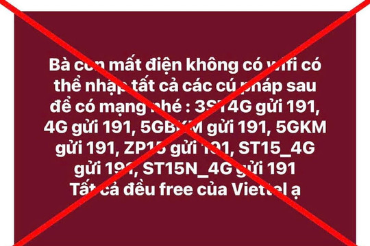 Thông tin về cú pháp khôi phục mạng khi mất wifi là giả mạo