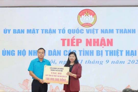 Công đoàn Thủ đô hỗ trợ người lao động bị thiệt hại do bão 1 đến 3 triệu đồng