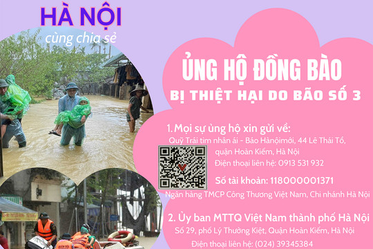 Cách thức ủng hộ đồng bào bị thiệt hại do bão số 3