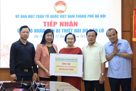 Hà Nội: Hơn 44,6 tỷ đồng ủng hộ nhân dân bị thiệt hại do bão lũ