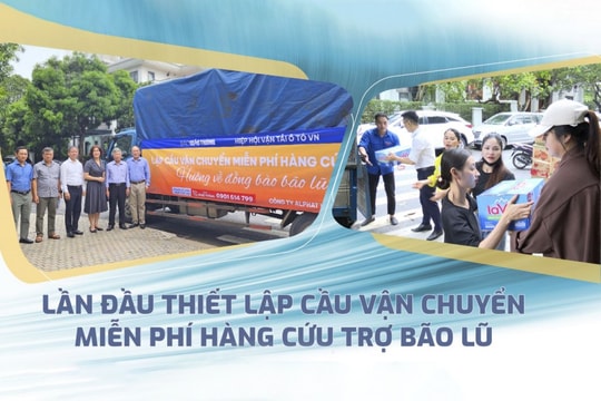 Thiết lập cầu vận chuyển miễn phí hàng cứu trợ bão lũ