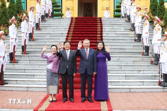 Tổng Bí thư, Chủ tịch nước Lào Thongloun Sisoulith kết thúc tốt đẹp chuyến thăm cấp Nhà nước đến Việt Nam