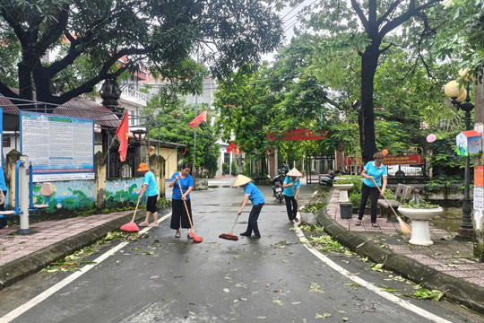 Huyện Đan Phượng: Hàng nghìn người tham gia vệ sinh môi trường