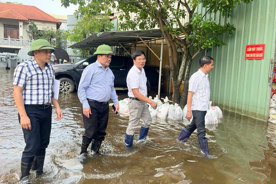 Thường Tín: Khẩn trương khắc phục ngập, úng tại Khu công nghiệp Hà Bình Phương