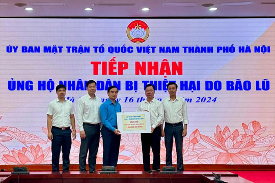 Hà Nội: Tiếp nhận hơn 61,4 tỷ đồng ủng hộ nhân dân bị thiệt hại do bão lũ