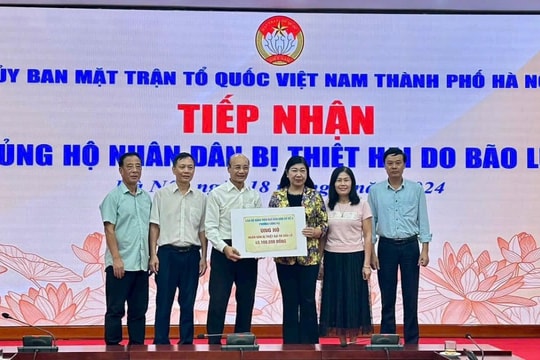 Hà Nội: Tiếp nhận hơn 98 tỷ đồng ủng hộ đồng bào bị thiệt hại do bão, lũ