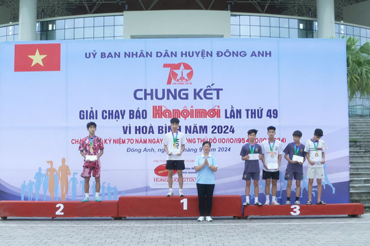 512 VĐV tham gia Chung kết Giải chạy Báo Hànộimới lần thứ 49 - huyện Đông Anh