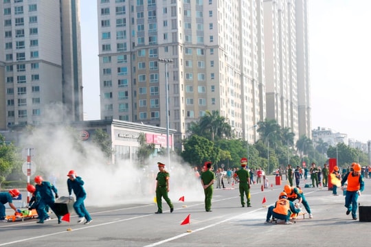 Quận Hà Đông: Sôi nổi hội thao nghiệp vụ chữa cháy và cứu nạn, cứu hộ