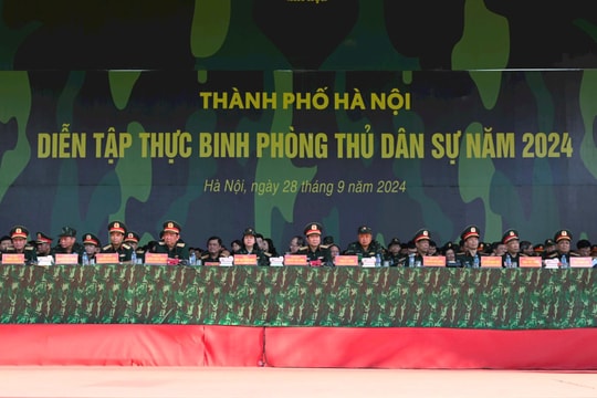 Hà Nội hoàn thành các nội dung diễn tập thực binh phòng thủ dân sự