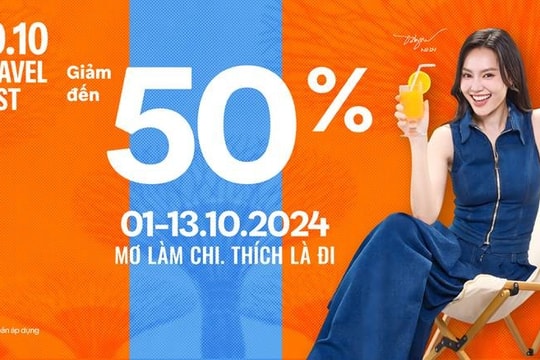 Traveloka Sale 10.10: Giảm tới 50% vé máy bay, khách sạn, hoạt động du lịch