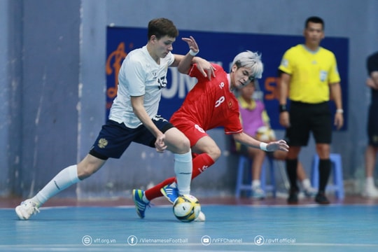 Tuyển U19 futsal Việt Nam thắng thuyết phục U19 futsal Nga trong trận giao hữu