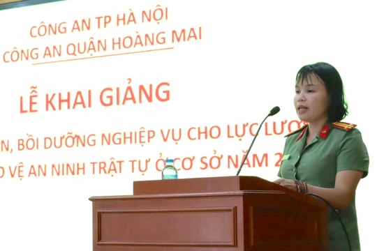 Công an quận Hoàng Mai (Hà Nội) Tập huấn nghiệp vụ cho lực lượng bảo vệ an ninh trật tự cơ sở
