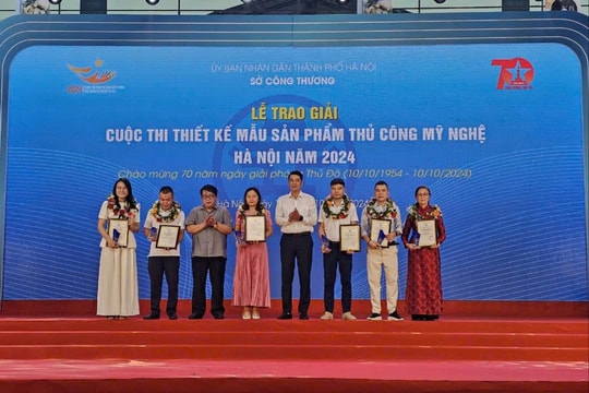 Hà Nội trao giải cuộc thi Thiết kế mẫu sản phẩm thủ công mỹ nghệ Hà Nội năm 2024