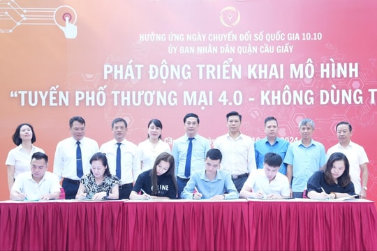 Quận Cầu Giấy: Phát động triển khai mô hình tuyến phố thương mại 4.0