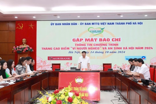 Hà Nội phát động Tháng cao điểm “Vì người nghèo” và an sinh xã hội năm 2024 vào ngày 16-10