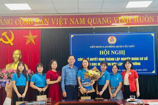 Cầu Giấy: Hoàn thành mục tiêu thành lập Nghiệp đoàn cơ sở Giáo dục Mầm non độc lập