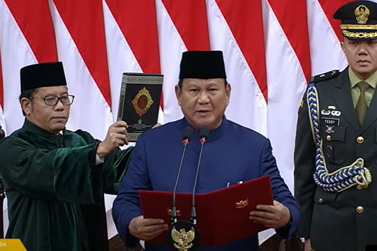 Ông Prabowo Subianto nhậm chức Tổng thống Indonesia