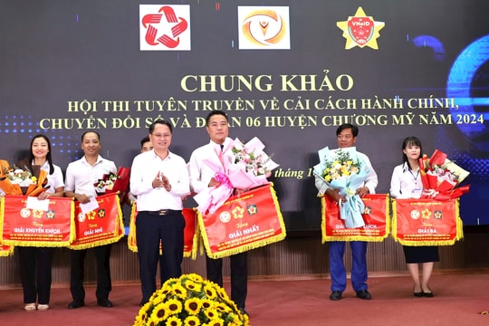 Chương Mỹ: Xã Thủy Xuân Tiên đạt giải Nhất hội thi cải cách hành chính, chuyển đổi số