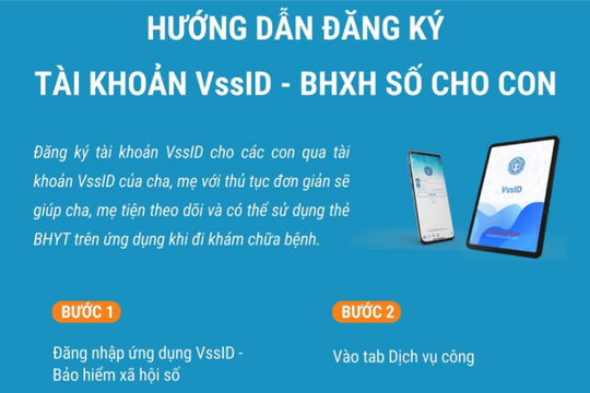 Hướng dẫn đăng ký tài khoản VssID - BHXH số cho con