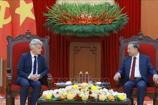 Tổng Bí thư Tô Lâm tiếp Đoàn cấp cao Đảng Cộng sản Pháp