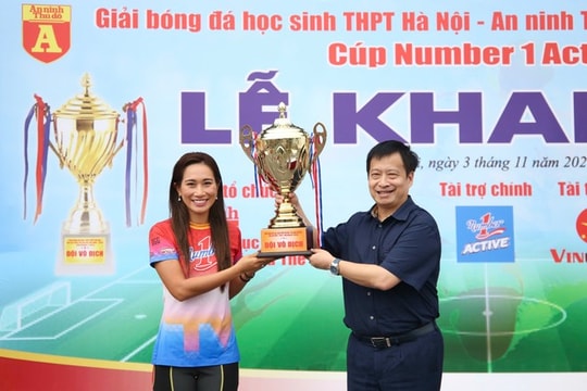 Giải bóng đá học sinh THPT Hà Nội - Báo An ninh Thủ đô 2024 chính thức khởi tranh