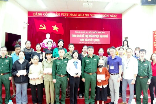 Tổng cục II hỗ trợ Nhân dân khắc phục thiệt hại bão số 3
