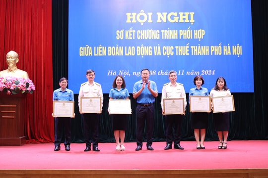 Sơ kết chương trình phối hợp giữa Liên đoàn Lao động và Cục Thuế thành phố Hà Nội