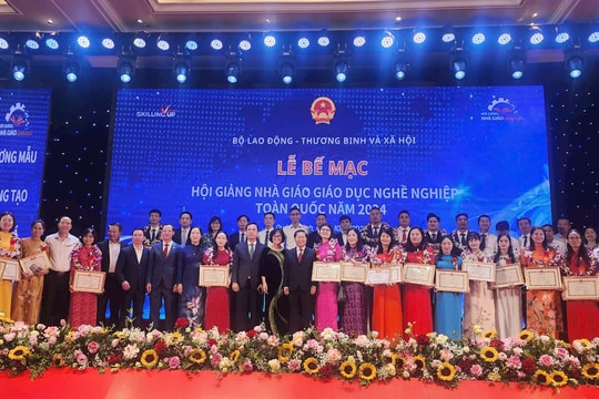 Vinh danh các nhà giáo giáo dục nghề nghiệp đạt thành tích cao tại Hội giảng