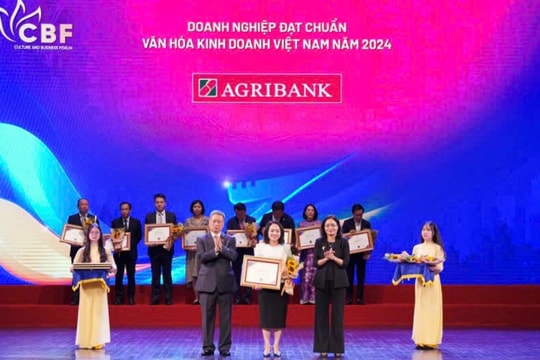 Agribank - doanh nghiệp đạt chuẩn văn hóa kinh doanh Việt Nam năm 2024