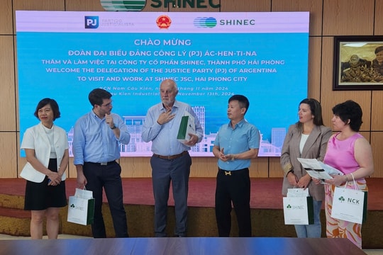 Đoàn đại biểu Đảng Công lý Argentina thăm, làm việc tại Hải Phòng
