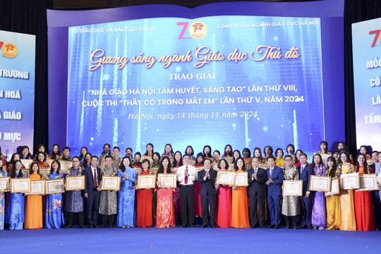 Vinh danh 196 nhà giáo Hà Nội tâm huyết, sáng tạo