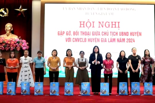 Gia Lâm: Gần 20.000 lượt công đoàn viên, người lao động được chăm lo