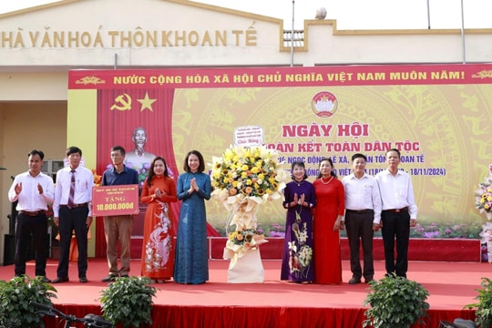 Liên khu dân cư xã Đa Tốn (huyện Gia Lâm) tưng bừng Ngày hội Đại đoàn kết toàn dân tộc