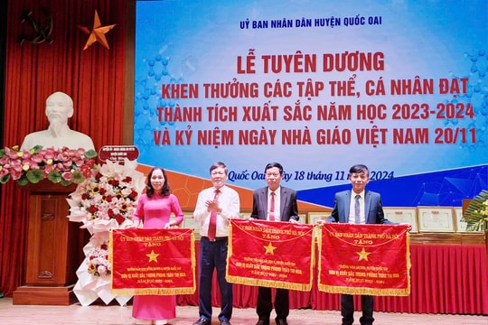 Nhiều tập thể, cá nhân ngành Giáo dục và Đào tạo huyện Quốc Oai được tuyên dương, khen thưởng