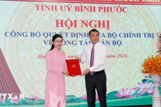 Bà Tôn Ngọc Hạnh được điều động, chỉ định giữ chức Bí thư Tỉnh ủy Bình Phước