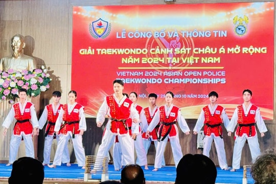 23 quốc gia, vùng lãnh thổ tham dự Giải taekwondo cảnh sát châu Á mở rộng 2024