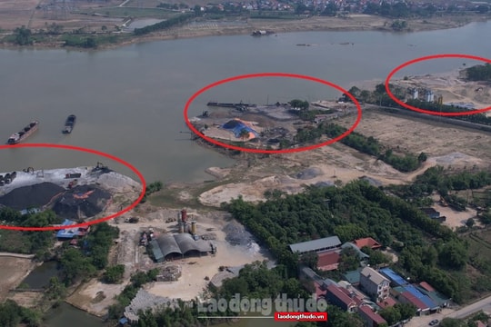 Các bến, bãi, trạm trộn bê tông không phép ở Sóc Sơn Kỳ 2: Hàng loạt bãi vật liệu xây dựng “ăn theo” cảng Hòa Bình