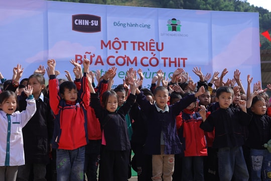 CHIN-SU tài trợ “Một triệu bữa cơm có thịt” cho trẻ vùng cao - tiếp tục cuộc hành trình năm thứ 2